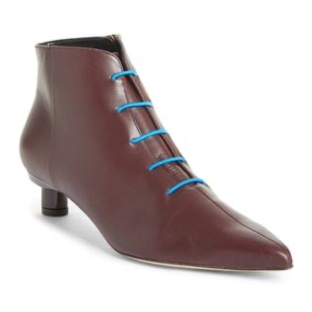 TIBI Lace Up Asher Bootie Women’s 9 / 39.5 Luxury Designer Pointy Toe Ankle Boot